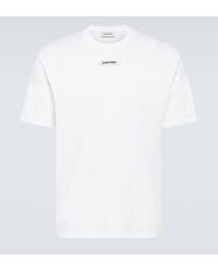 Lanvin - Camiseta de jersey de algodon con logo - Lyst