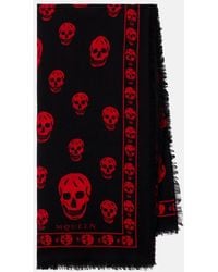McQueen - Skull Wool Scarf - Lyst