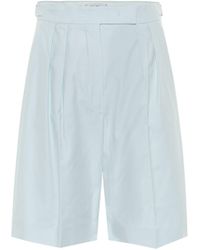 Max Mara Safari Cotton Bermuda Shorts - Blue