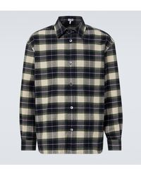 Loewe - Camisa De Franela De Algodon A Cuadros - Lyst