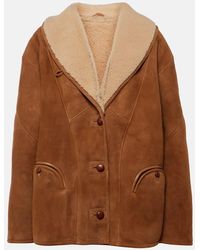 Blazé Milano - Jacke Tatoosh Aus Veloursleder Mit Shearling - Lyst