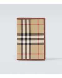 Burberry - Check Canvas Passport Holder - Lyst