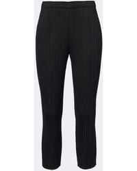 Pleats Please Issey Miyake - Basics Cropped Pleated Slim Pants - Lyst