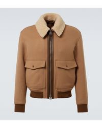 Tom Ford - Shearling-Trimmed Virgin Wool Blouson - Lyst