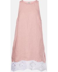 STAUD - Mika Linen Minidress - Lyst