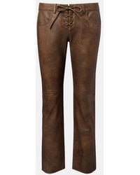 Isabel Marant - Gerade Hose Vanel Aus Leder - Lyst