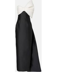 Monique Lhuillier - Bow-detail Asymmetric Draped Gown - Lyst