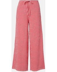 Montce - Gingham Seersucker Wide-Leg Pants - Lyst