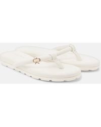 Gianvito Rossi - Juno Leather Thong Sandals - Lyst