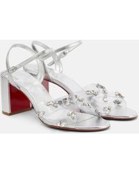 Christian Louboutin - Queenie Pvc And Metallic Leather Sandals - Lyst
