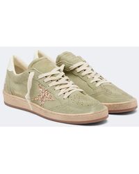 Golden Goose - Ball Star Glitter Suede Sneakers - Lyst