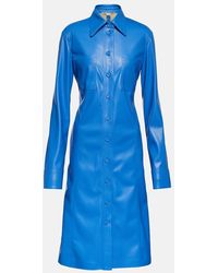 Stella McCartney - Faux Leather Shirt Dress - Lyst