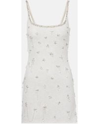 Clio Peppiatt - Droplet Embellished Beaded Minidress - Lyst