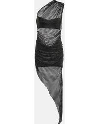 GIUSEPPE DI MORABITO - Crystal-embellished Mesh Midi Dress - Lyst