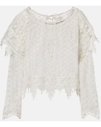 Isabel Marant - Hyliana Cotton Lace Top - Lyst