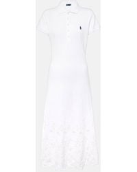 Polo Ralph Lauren - Cotton Pique Mesh Polo Dress - Lyst