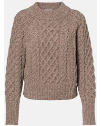 Emilia Wickstead - Emory Cable-Knit Wool Sweater - Lyst
