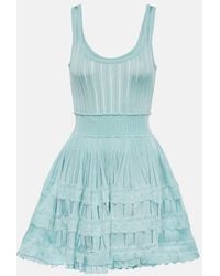 Alaïa - Open-Knit Minidress - Lyst