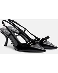 Roger Vivier - Virgule 75 Leather Slingback Pumps - Lyst