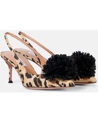 Aquazzura - Couturier 65 Raffia Slingback Pumps - Lyst