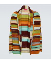 The Elder Statesman - Cardigan in cashmere a righe - Lyst