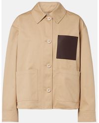 Loewe - Leather-Trimmed Cotton Jacket - Lyst