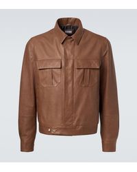 Brunello Cucinelli - Leather Blouson Jacket - Lyst