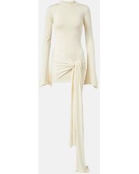 AYA MUSE - Gathered Silk-Blend Minidress - Lyst