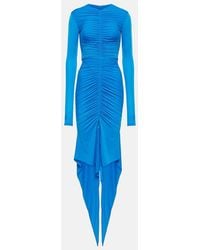 Alex Perry - Marston Satin Midi Dress - Lyst