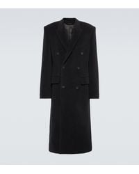 Balenciaga Classic Alpaca Wool Coat - Black