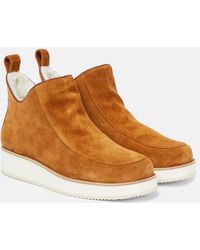 Gabriela Hearst - Harry Shearling-lined Suede Ankle Boots - Lyst