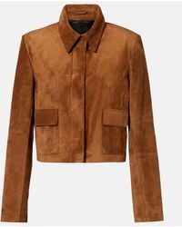 Nour Hammour - Bleeker Cropped Suede Jacket - Lyst