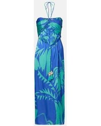 Poupette - Collina Printed Strapless Midi Dress - Lyst