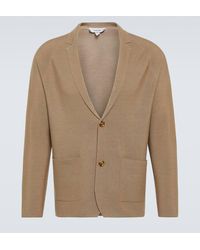Lardini - Blazer in maglia di lana, seta e cashmere - Lyst