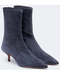 Aquazzura - Montmartre Suede Ankle Boots - Lyst