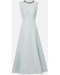 Roland Mouret - Robe Midi En Laine Et Soie A Ornements - Lyst