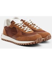 Gianvito Rossi - Gravel Leather And Suede Sneakers - Lyst