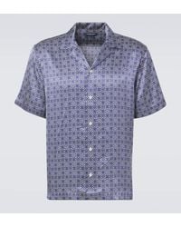 Frescobol Carioca - Roberto Printed Silk Bowling Shirt - Lyst