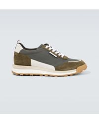 Thom Browne - Alumni Leather-trimmed Sneakers - Lyst
