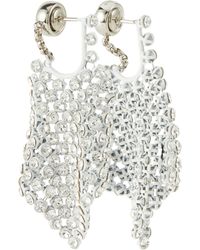 Givenchy Kristallverzierte Ohrringe G Mesh - Weiß