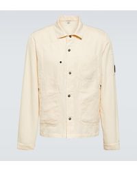 C.P. Company - Giacca camicia in lino e cotone - Lyst
