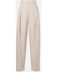 Bottega Veneta - High-Rise Tapered Pants - Lyst