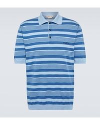 Marni - Striped Cotton Polo Shirt - Lyst