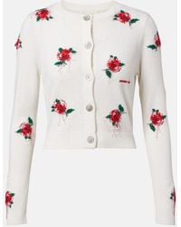 ShuShu/Tong - Floral Wool Cardigan - Lyst