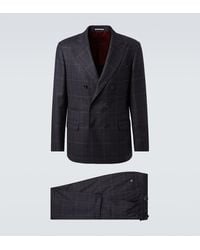Brunello Cucinelli - Checked Cashmere And Wool Suit - Lyst