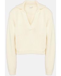 Magda Butrym - Cropped Cotton-Blend Polo Sweater - Lyst