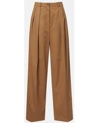 The Row - Igor Cotton And Cashmere Wide-Leg Pants - Lyst