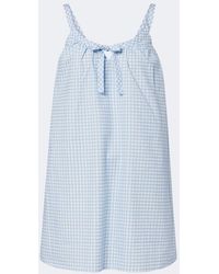 Posse - Lila Gingham Cotton Minidress - Lyst