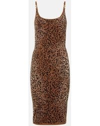 Versace - Vestido Midi Medusa '95 De Punto Estampado - Lyst
