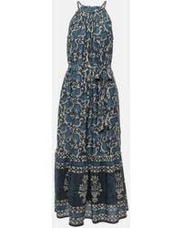 Velvet - Ghita Cotton And Silk Voile Midi Dress - Lyst